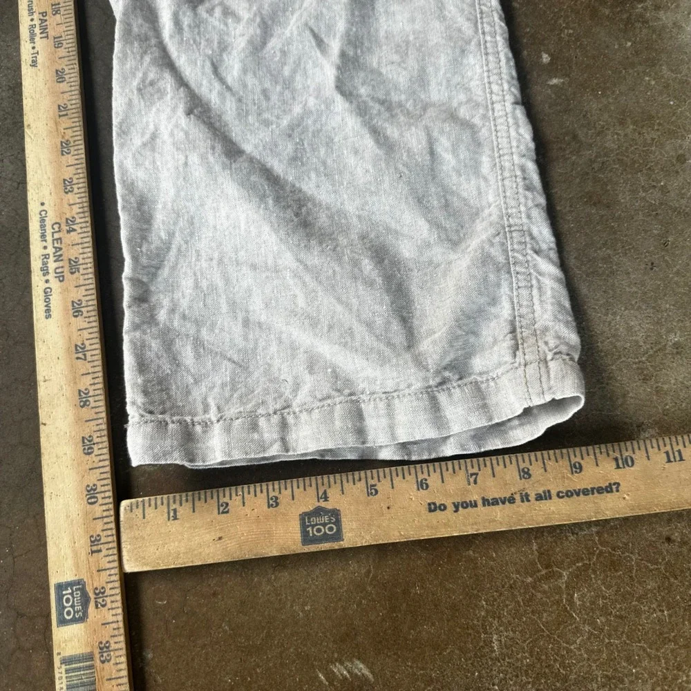 Old Navy Linen Pants Mens Large Excellent Drawstring Straight Leg Relaxed